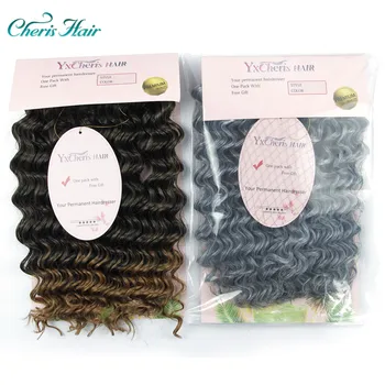 

Crochet Hair Deep Wavy Low Temperature Fiber 10 Inch 3strand/pack Can Be Re-model Synthetic Hair Braids Crochet Briads
