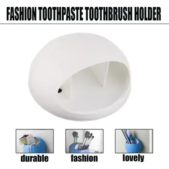 

Toothbrush Wall Mount Holder Sucker Suction Organizer Cups Organizer Pure Color Plastic Wall Suction Bathroom Sets