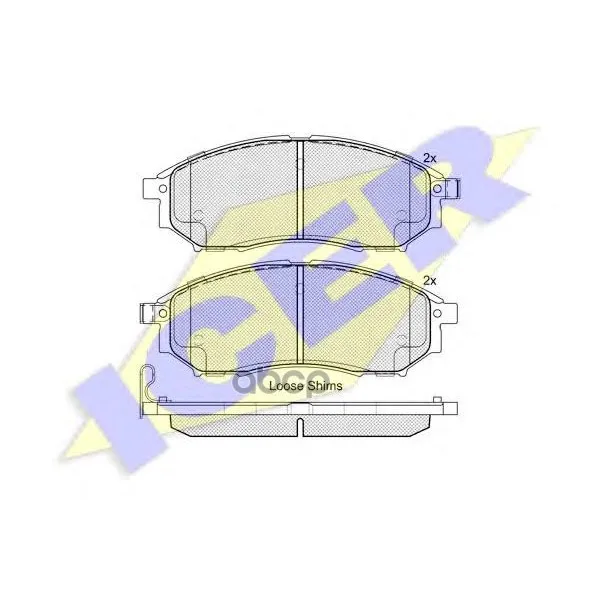 181876_колодки Дисковые Передние! Nissan Murano 3.5 4wd 05 Icer 181876 Icer арт. 181876