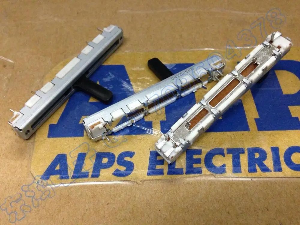

2PCS/LOT ..ALPS 6 cm sliding potentiometer single linked B5K 15MM shaft..
