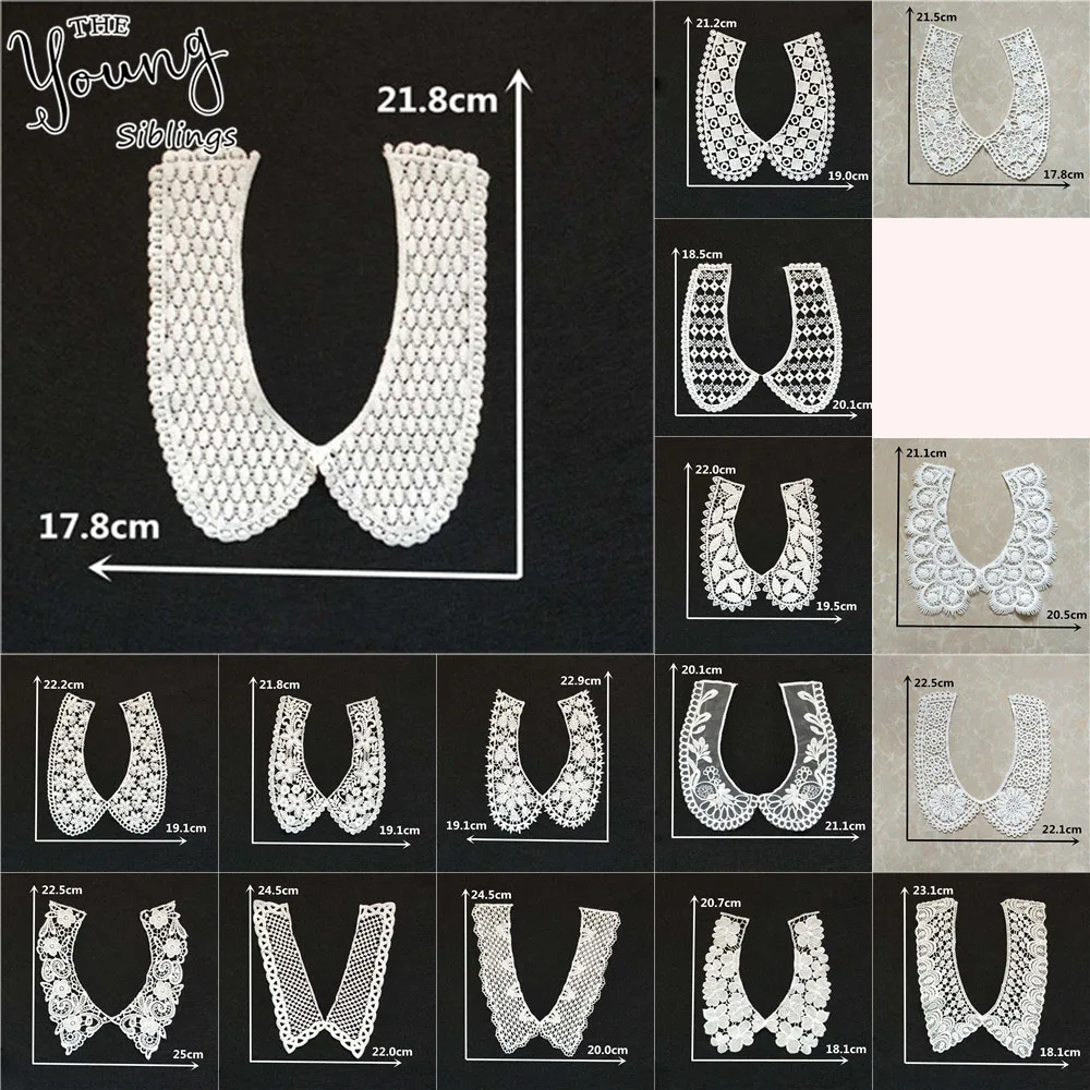 Кружевная Ткань для шитья аппликация воротник DIY Украшение кружевной вырез Цветочная вышивка швейные принадлежности аксессуары для скрапбукинга