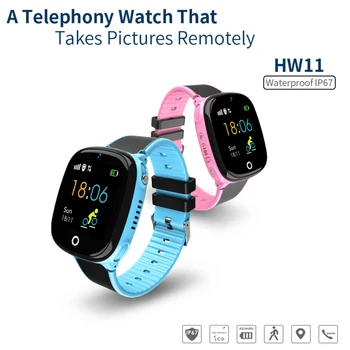 

HW11 Smart Watch For Kids Children GPS Watch For Baby Safe Location IP67 Waterproof Sport Tracker Smart Braceelt For Android iOS