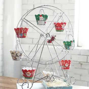 

Metal Ferris Wheel Cupcake Holder Wedding Birthday Party Cake Stand Display Rack