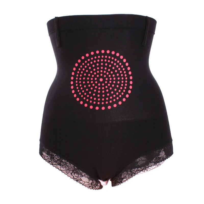MAGNETIC Sexy Women fiber Panties Fashion Designer Body Shaper Hip Abdomen Tummy Control Briefs High Waist Underwear - Цвет: black 40-70kg