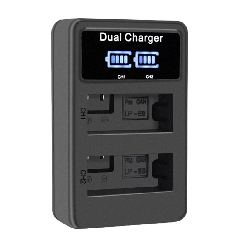 Lp-E8 зарядное устройство для камеры Lp E8 Lcd интеллектуальный дисплей двойной дисплей зарядного устройства USB для Canon Eos 550D 600D 650D 700D X4 X5 X6I