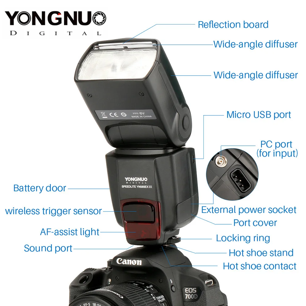 flash speedlite gn58 alta velocidade sistema de