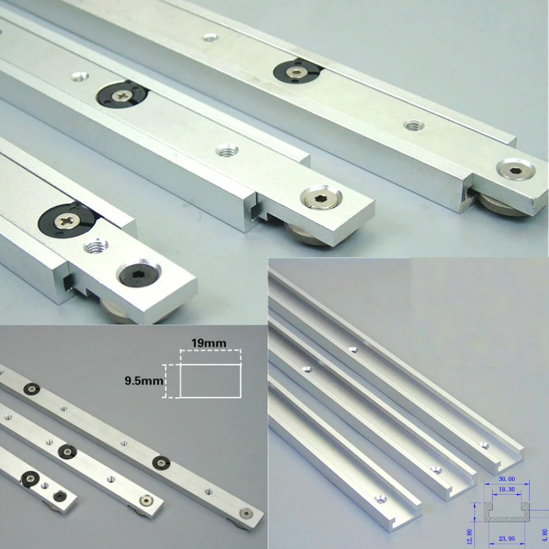 M6//M8 Hole Aluminium Rail Miter Bar Slider Table Saw Gauge Rod Woodworking Tools