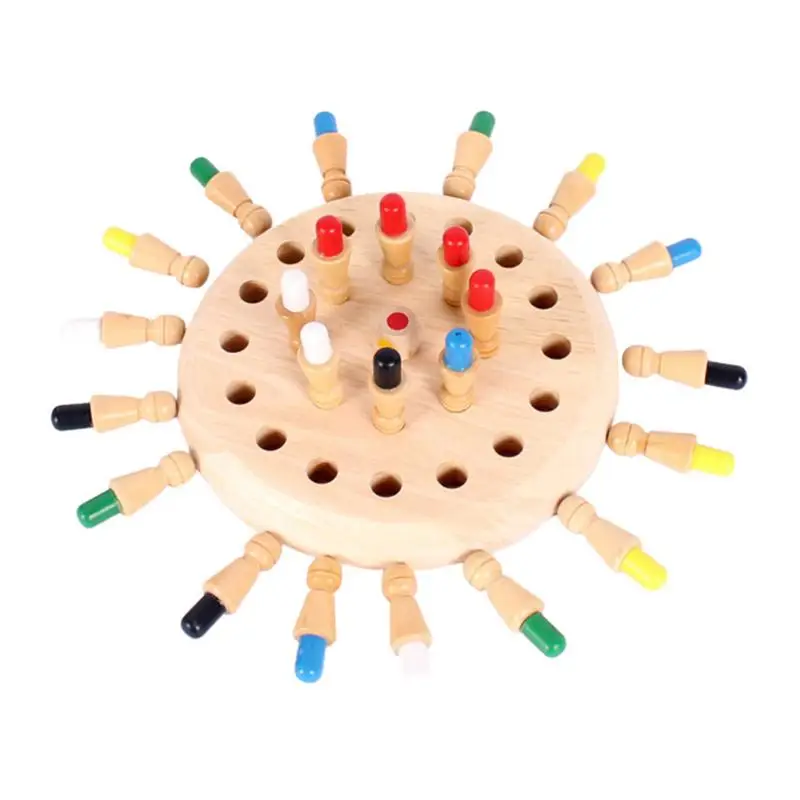 wonderful  Wooden Memory Match Stick Chess Game Puzzle Toys Kids Early Learning Toys Kids party Color Cognitiv