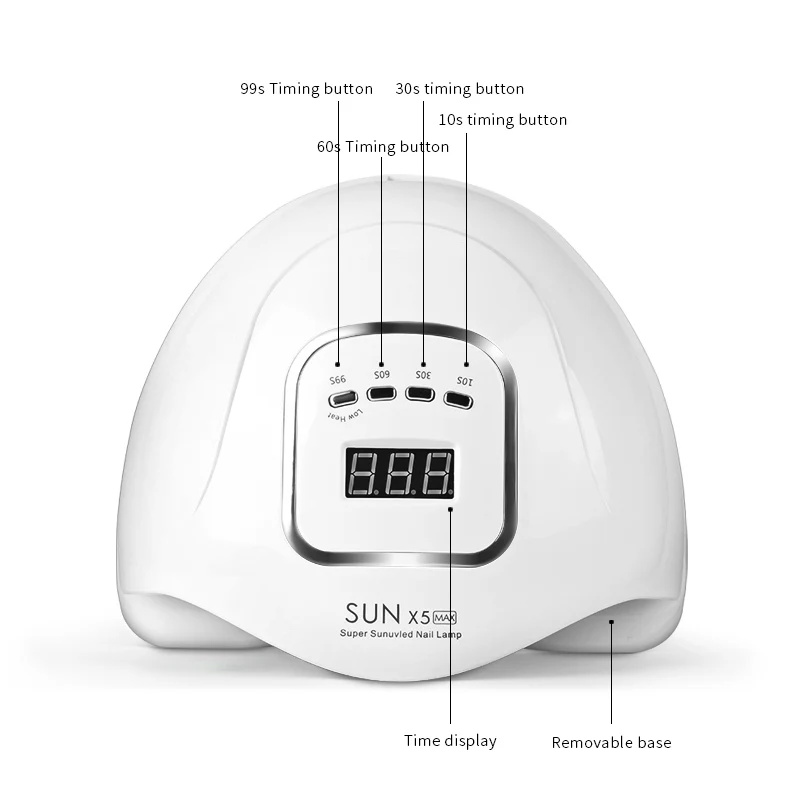 Светодиодная УФ лампа для ногтей 80 Вт Солнцезащитный светильник 45 светодиодов