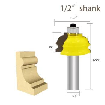 

1pc 1/2"Shank milling cutters Special Architectural Handrail Molding Router Bit Woodworking Cutter Milling for woodworking tools