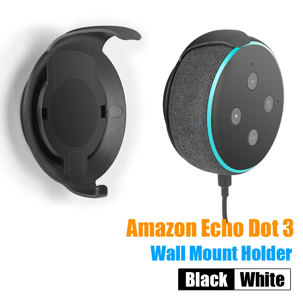 Soporte de pared para altavoz, funda para Amazon Echo Dot de 3. ª generación, gestión de cables integrados, accesorios para ahorro de espacio