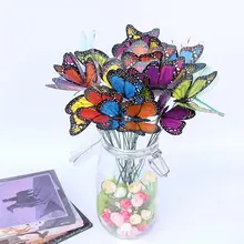 24 шт красочные садовые бабочки колья бабочки на палочках бабочки садовые украшения патио ставки бабочки растения выбор