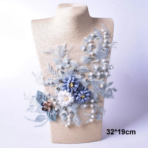 Embroidery Flower Patch Applique For Evening Dress Diy ClothingCostumes Decoration Sew On Accessories Patches Scrapbooking 1