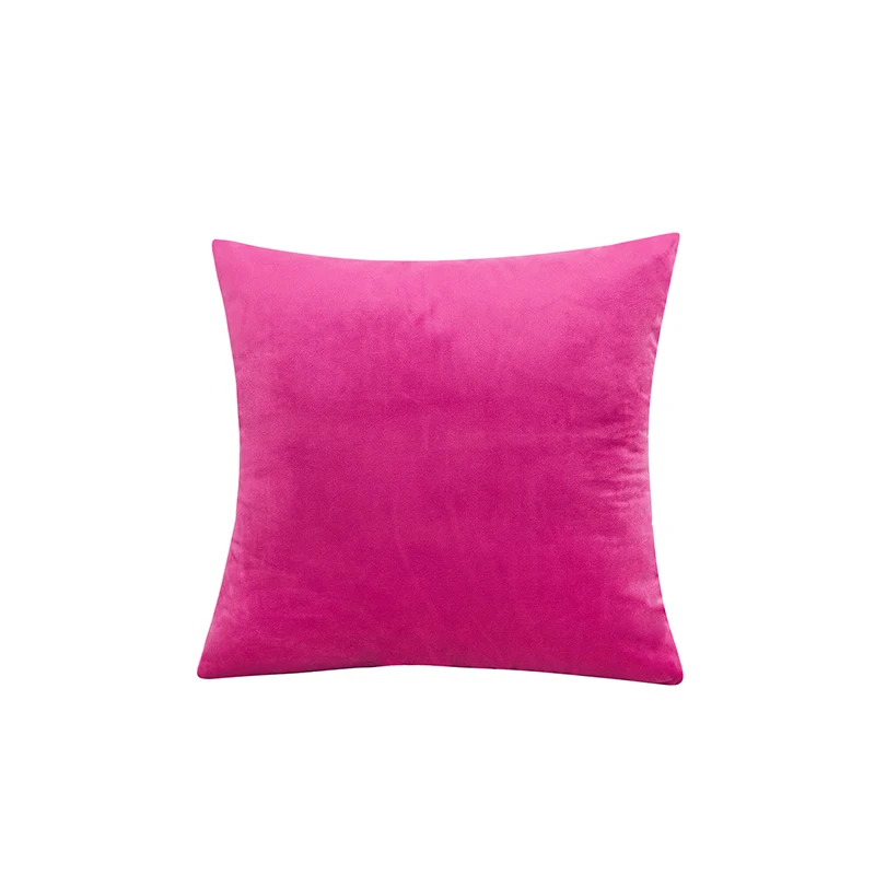 Velvet Throw Pillow Cover - Soft Solid Decorative Cushion Case for Home, Sofa, and Bedroom - Cozy Square Pillowcase