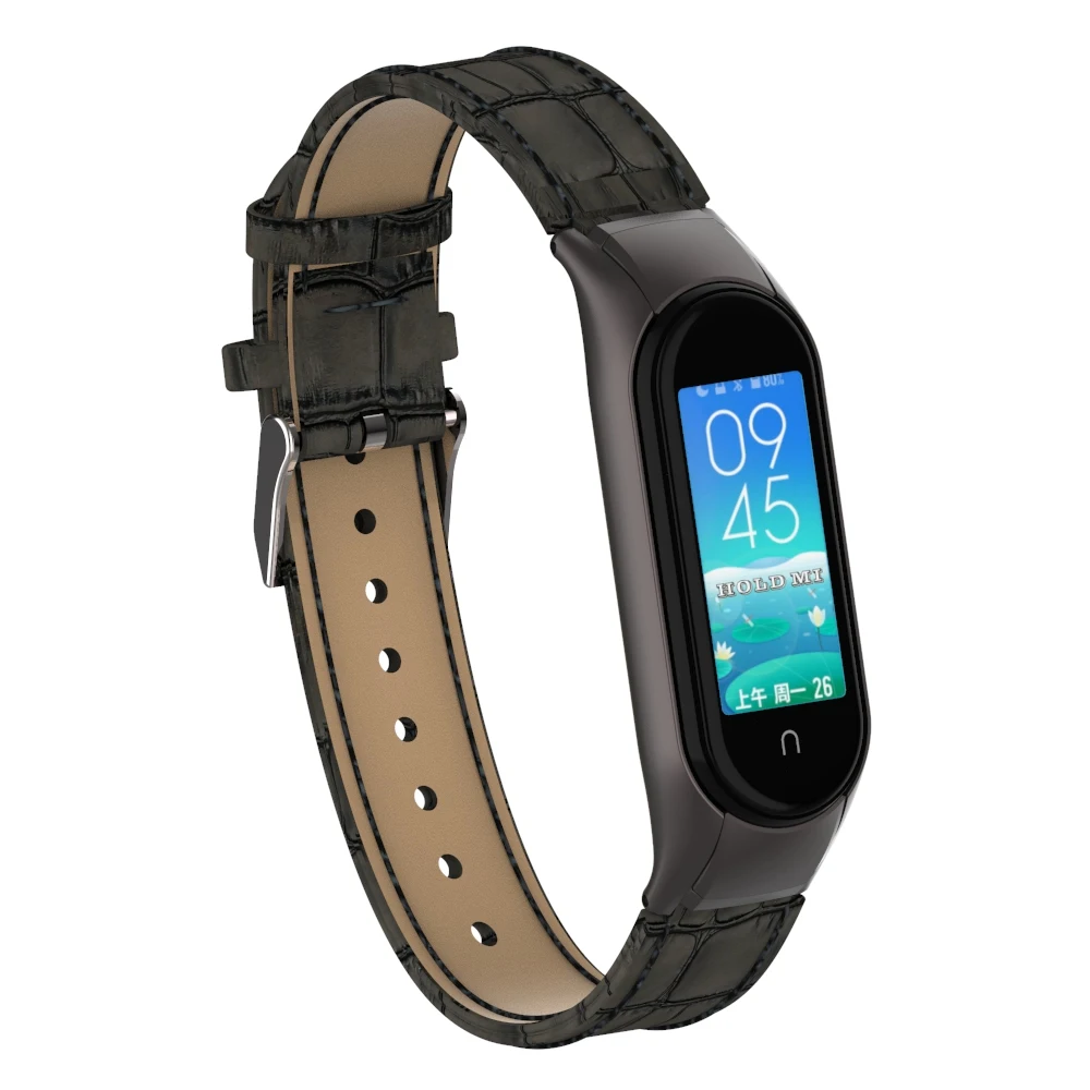 Ремешок из натуральной кожи для Mi Band 5 элегантный браслет Xiaomi 5|Ремешки часов| |