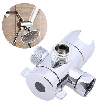 

1/2" Three-way T-type Adapter Valve For Toilet Bidet Shower Head Steering Valve Shower Arm Mounted Shunt Hose Adapter