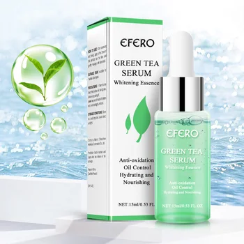 

15ml Green Tea Serum Anti Aging Shrink Pores Skin Care Lifting Firming Nourishing Hyaluronic Acid Collagen Essence Face Cream