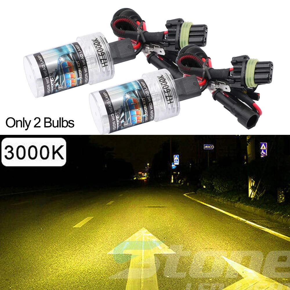 2 Pcs DC Bulbs Камень банки H1 H3 H7 H11 H8 H9 H16 9005 HB3 9006 HB4 D2S D2R D2C Ксеноновые фары лампы комплект 3000K 4300K 6000K 8000K 12000K 55W 12V - Испускаемый цвет: 2 Pcs DC Bulbs