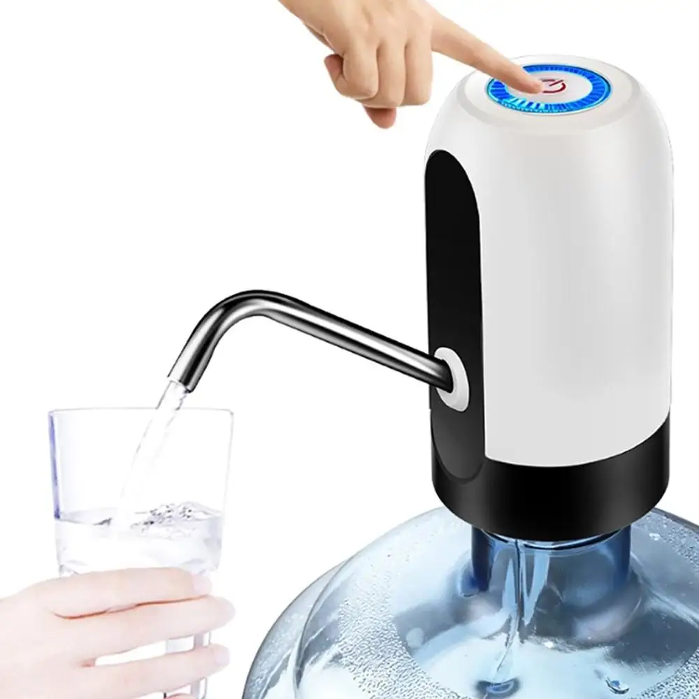 

New Samrt Home Water Bottle Pump USB Charging Drinking Water Pump Portable Electric Water Dispenser with LED Light