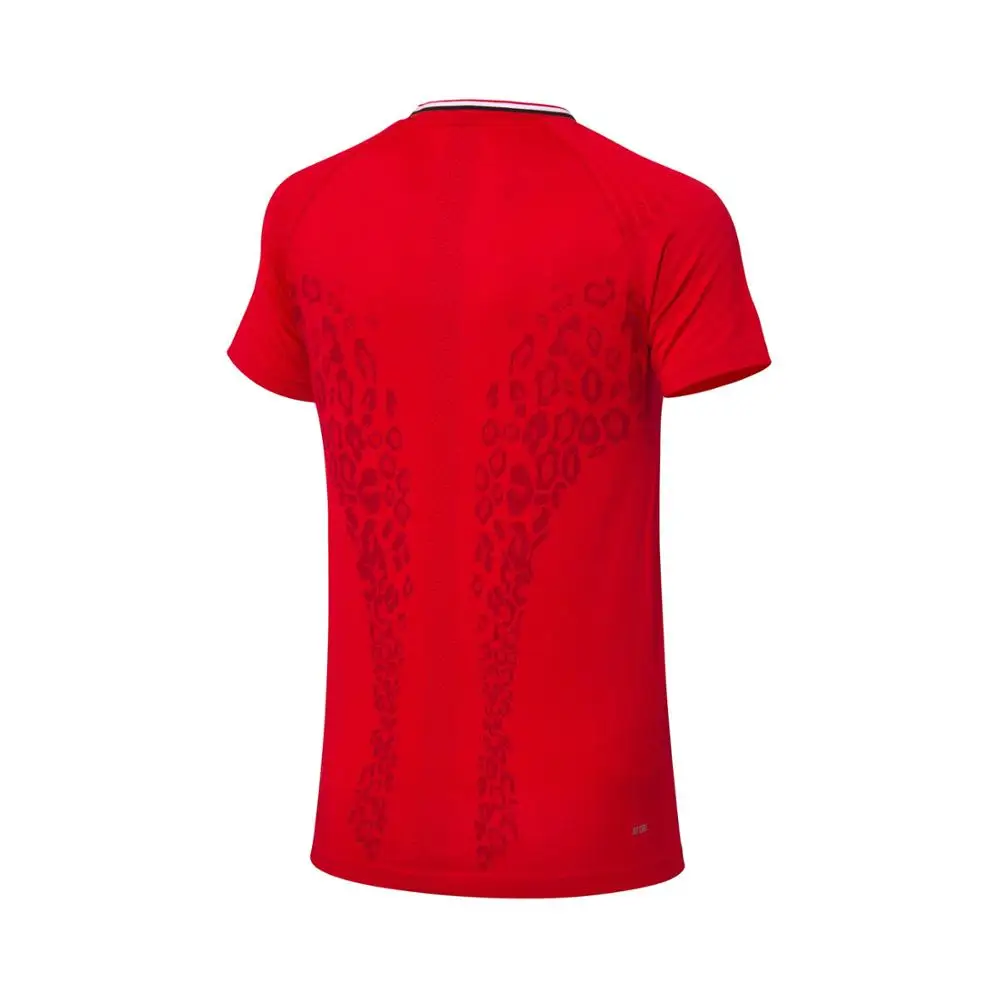 Li-Ning женские костюмы для соревнований по бадминтону, лучшая версия для фанатов сборной команды, дышащие футболки, Спортивная футболка с подкладкой AAYP098 WTS1532