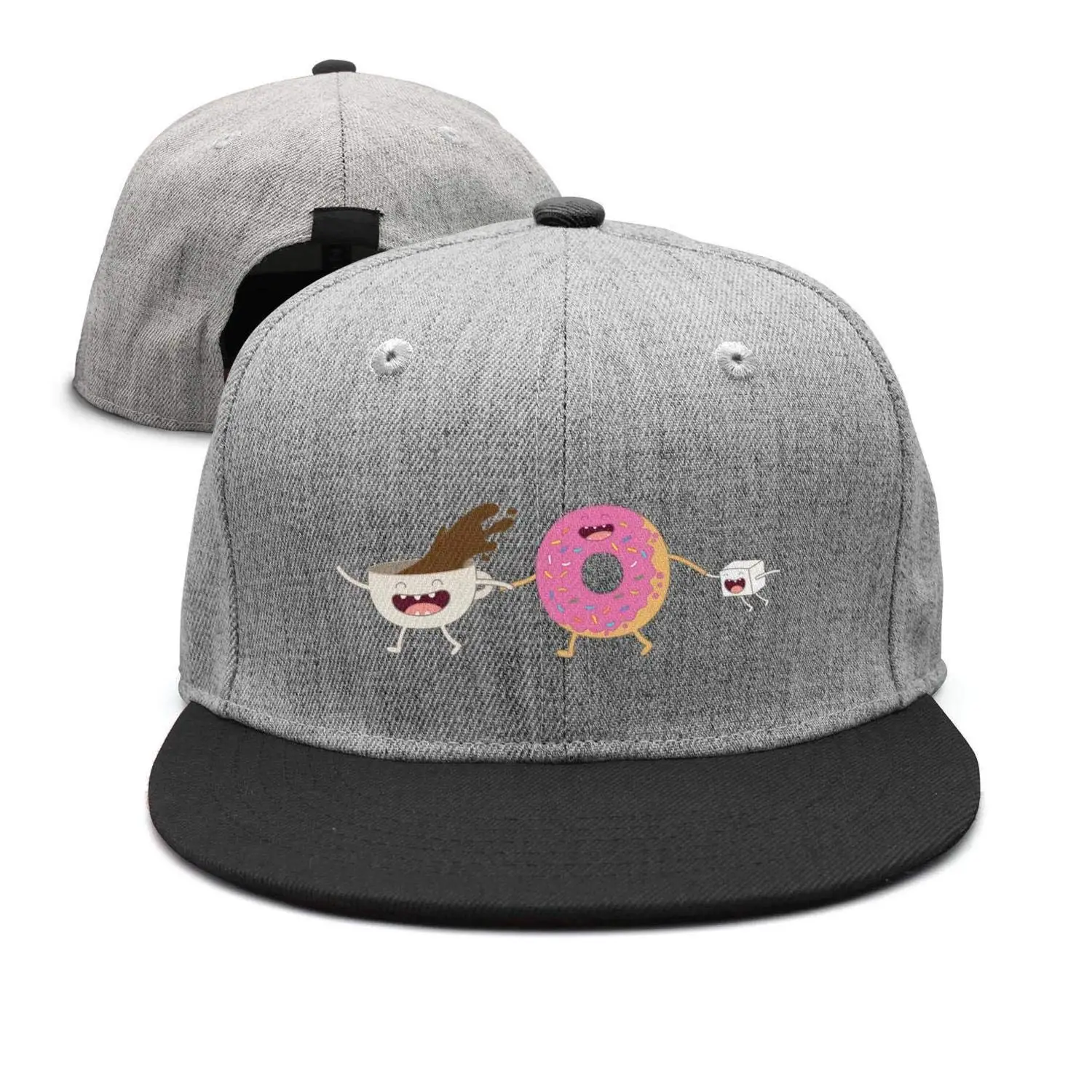 

SJSNBZ one Giant Pink Donut Graphic Womens Mens Adjustable Basketball Hat