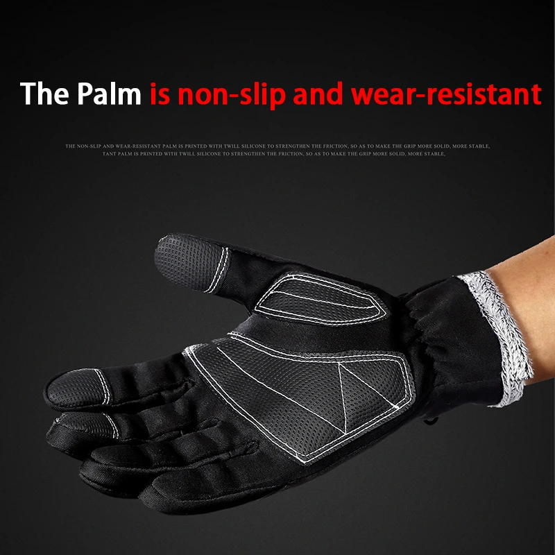 Winter Men Women Thermal Ski Skiing Gloves Thermal Fleece Waterproof Snowboard Gloves Touch Screen Snow Motorcycle Warm Mittens