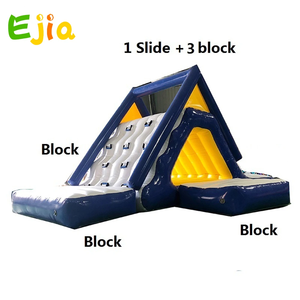 Outdoor Inflatable Floating Air Pool Slide  Beach Swimming Pool Party water Bounce Slide For Kids Adult Lake Fun 2