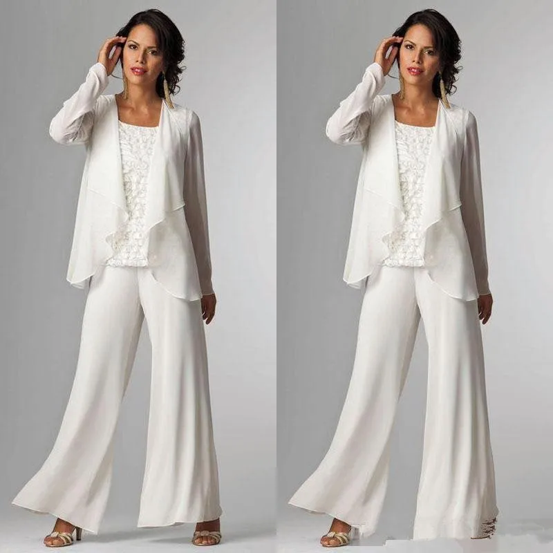 plus size white pant suit for wedding