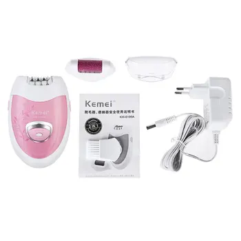 

Km-6199A Home Women Electric Plucking Comb In One Epilator Clip Wheel Roller Whole Body Hair Removal Electric Shaver