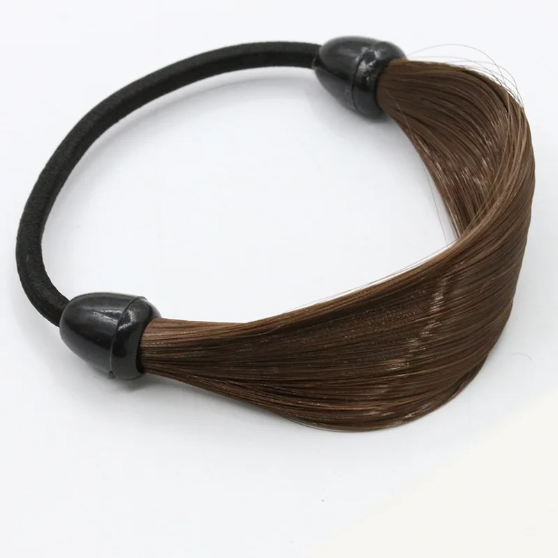 Модный женский парик, эластичные резинки для волос для женщин, девочек, черный, коричневый, резинка для волос, резинка для волос, конский хвост, держатель, головной убор, аксессуары для волос - Цвет: 3163