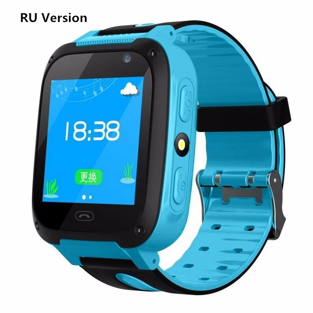 RU Version Blue V6 Детские LBS Смарт-часы Детские Смарт-часы телефон с сим-картой монитор SOS Вызов анти-потеря водонепроницаемые Смарт-часы для мальчиков и девочек - Цвет: RU Version Blue