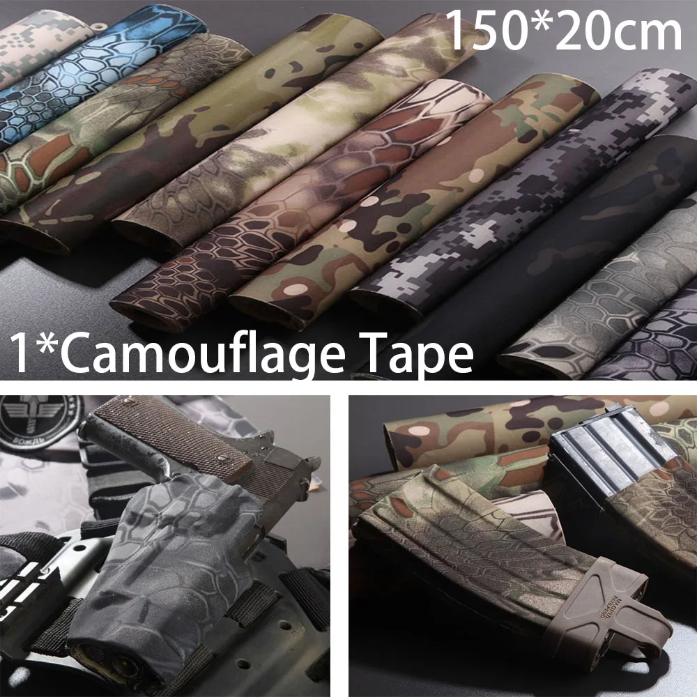 

Outdoor Military Camouflage Adhensive Tape 150x20cm Multifunction Wrap Tape for Combat Hunting Camping Fishing