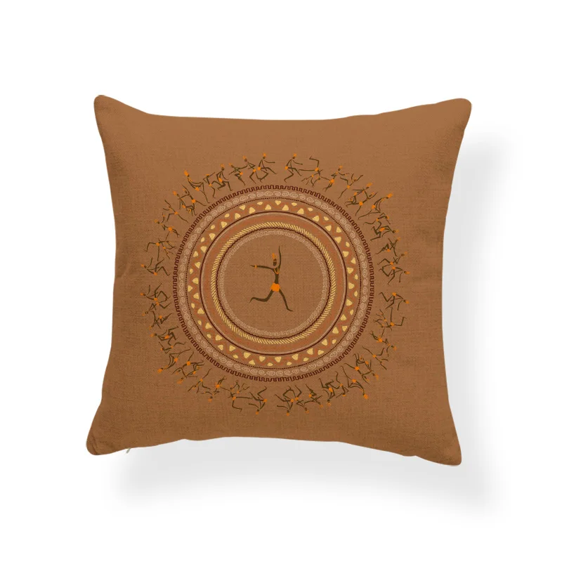 Africa Painting Throw Pillows Art Print African Exotic Decoration Style Sofa Pillowcase Polyester Blend Decorative Cushion Cover - Цвет: 6