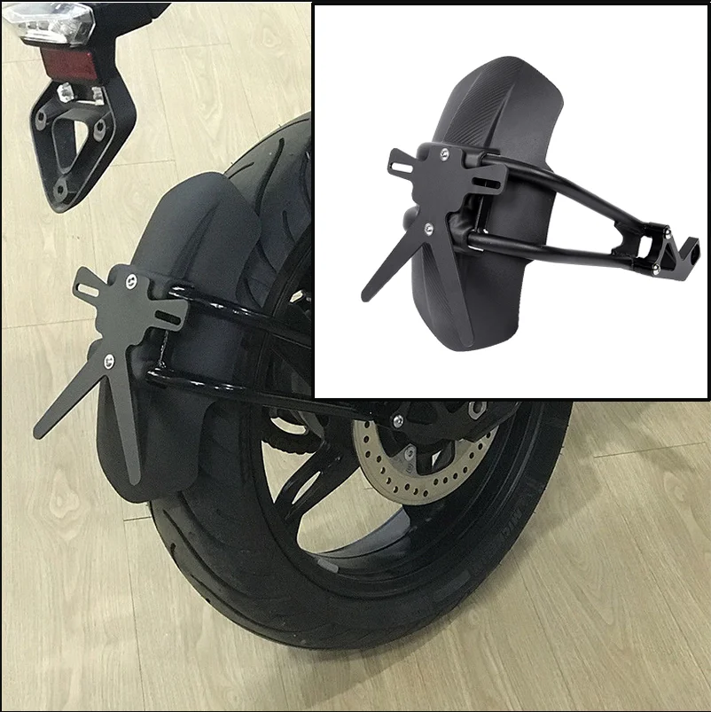 Motorcycle Accessories Black Rear Fender Mount Hugger Mudguard Wheel Hugger Splash Guard Cover