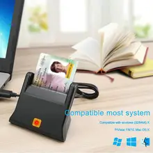 Usb sim leitor de cartão inteligente para cartão de banco ic/id sd emv tf mmc cardreaders USB-CCID iso 7816 para windows 7 8 10 linux os