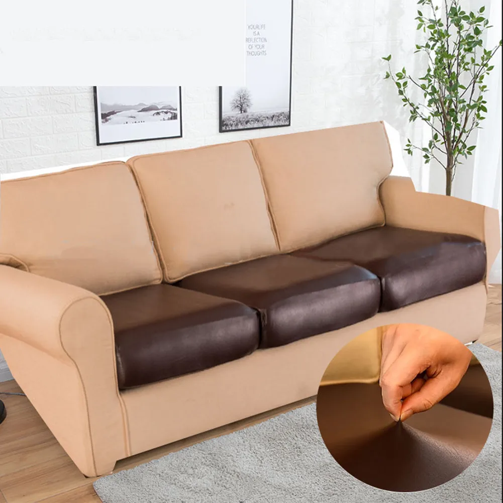 

Stretch PU Sofa Seat Covers Waterproof Furniture Protector Simple Universal Slipcovers Home decoration accessories gift