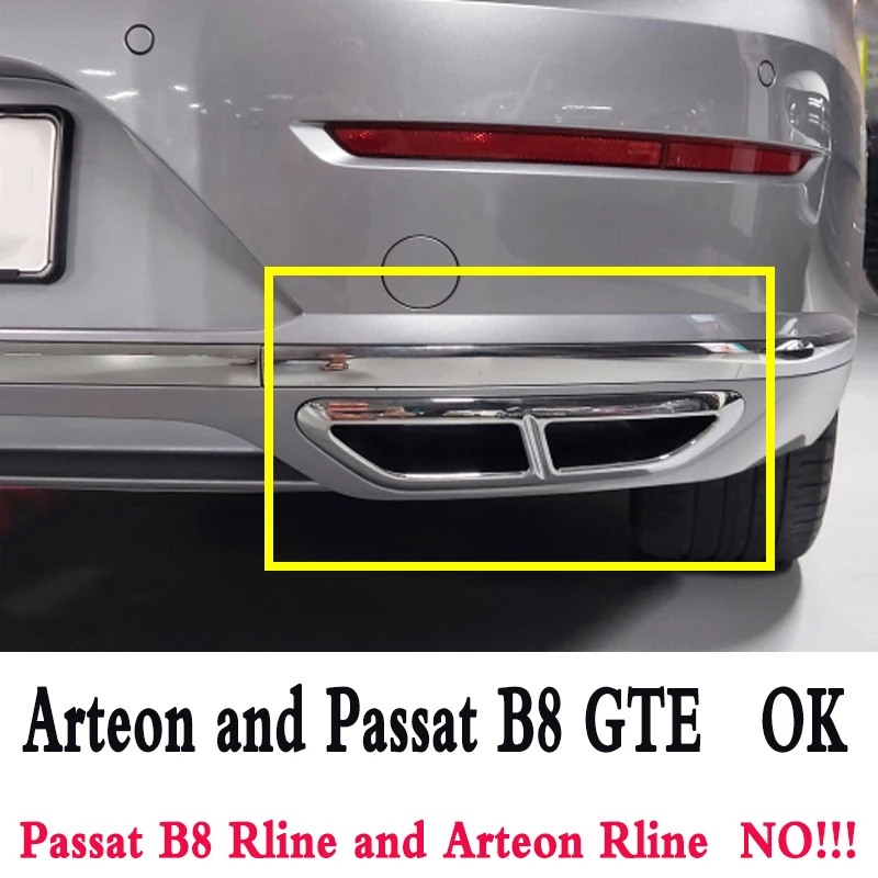 Украшение для выхлопных газов Vw Arteon и Passat B8 модифицированные аксессуары с
