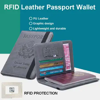 

Multi Luxury Solid Business Passport Cover for Men Women Travel Passport Case Travel Document Cover RFID Passport Wallet Holder
