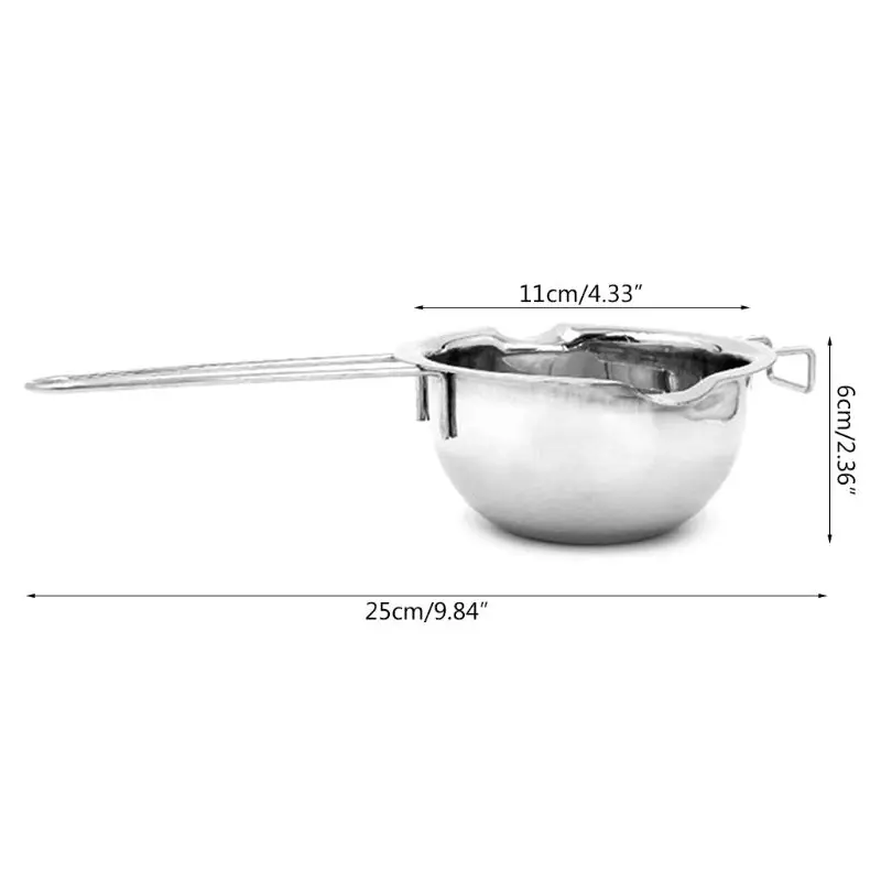 Long Handle Wax Melting Stainless Steel Pot DIY Scented Soap Chocolate Butter Handmade Soap Tool Non-stick Easy Cleaning