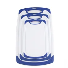 Разделочная Доска Горячая 3 Пластиковые Разделочные доски подходит для посудомоечной машины с противоскользящими ножками и противокапельной Паз Разделочная Доска дерево