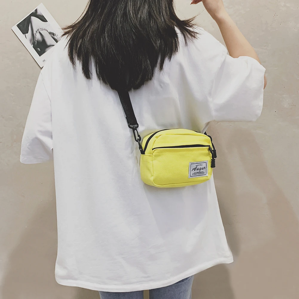 Women's Bag Unisex Fanny Crossbody Bag Solid Color Leisure Trend Square Casual Shoulder Pack Harajuku Korean Style Handbag