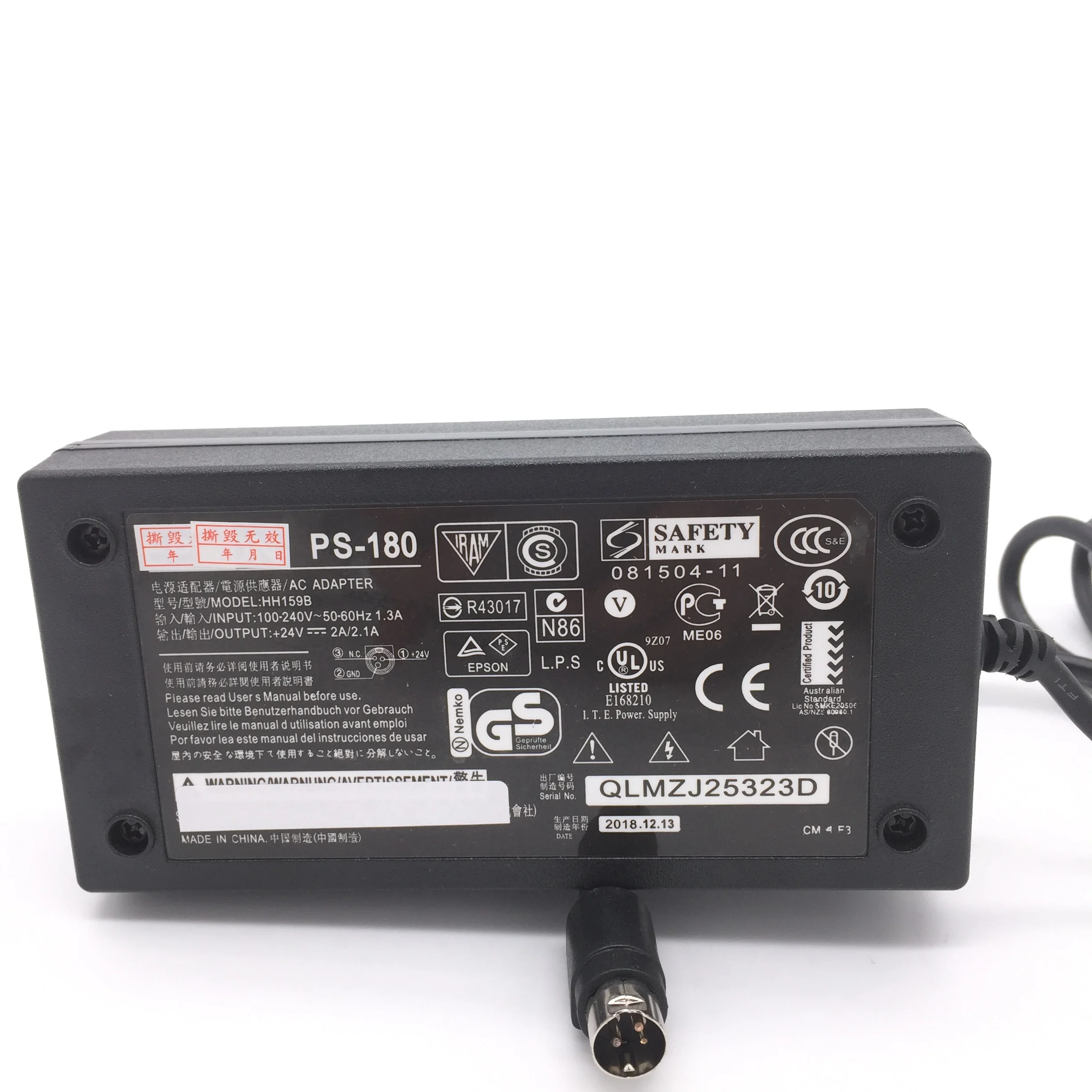 PS-180 Питание адаптер для натуральная EPSON TM88IIP TM88IIIP TM88IVP TM210P T88IV T88V L90 TM-86L части
