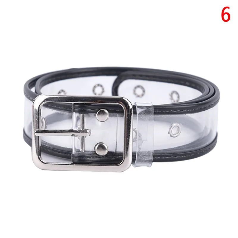 style6 1 шт., женский ремешок для девочек, прозрачный пояс, модные джинсы с пряжкой в виде сердца для студентов, ремни - Цвет: style6