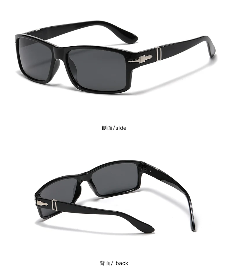 NEW Classic Vintage Fashion James Bond 007 Square Style Polarized Sunglasses Men Driving Brand Design Sun Glasses Oculos De Sol black sunglasses women