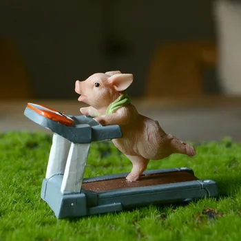 

Cute Animals Statue Fitness Animals Sculpture Resin Crafts Home Garden Gym Decoration Ornaments Figurine Collection Gift