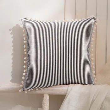 

45cm x 45cm Striped Pillow Cover Case Horizontal Vertical Stripes Linen Pillowcase Cushion Cover Car Pillowcase Home Decoration
