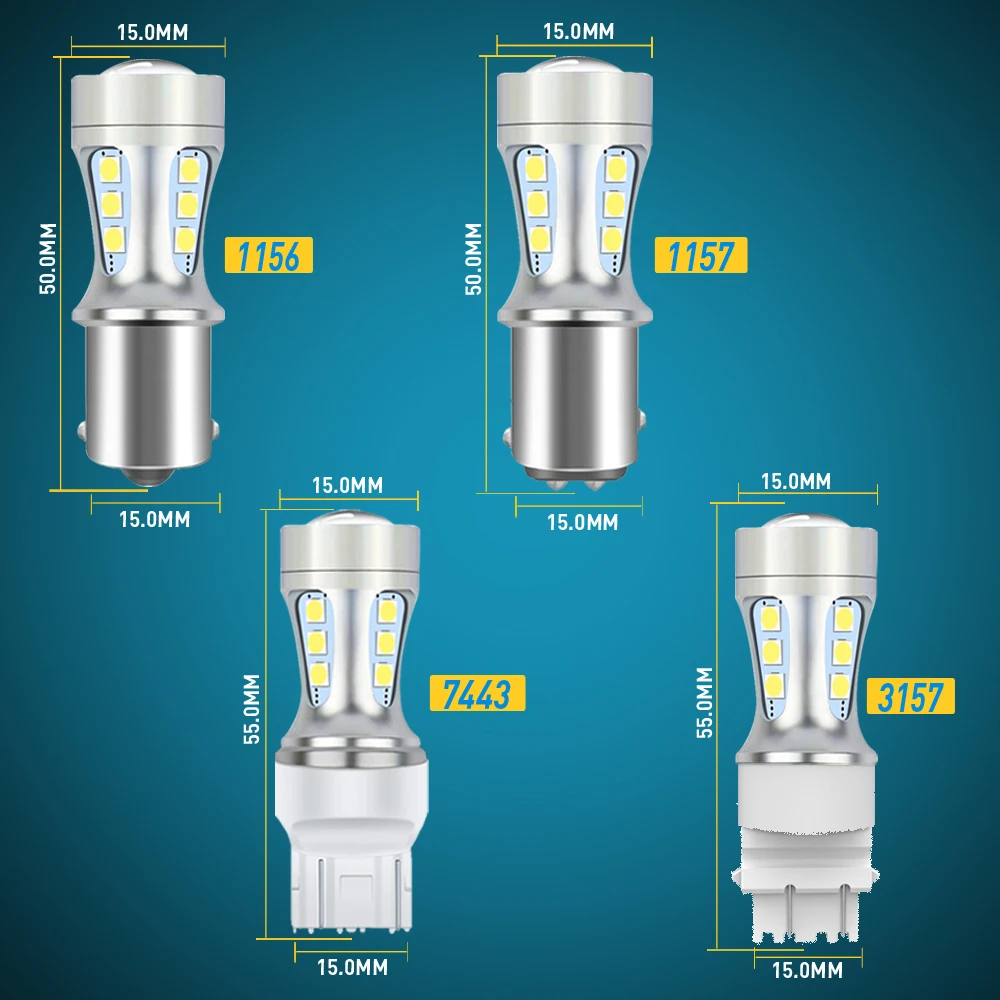 Neallor Canbus ڵ   LED , S25 1156 P21W BA15S LED BAY15D 1157 T20 LED 7443 W21W 3157 T25 P27/7W