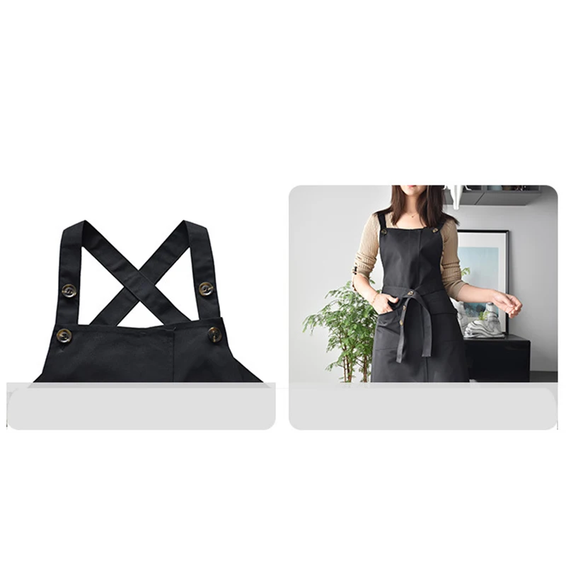 Botique-Stylist Apron Adjustable Unisex Cobbler Uniforms with Pockets Art Smock Aprons for Women Beauticians for Workwear