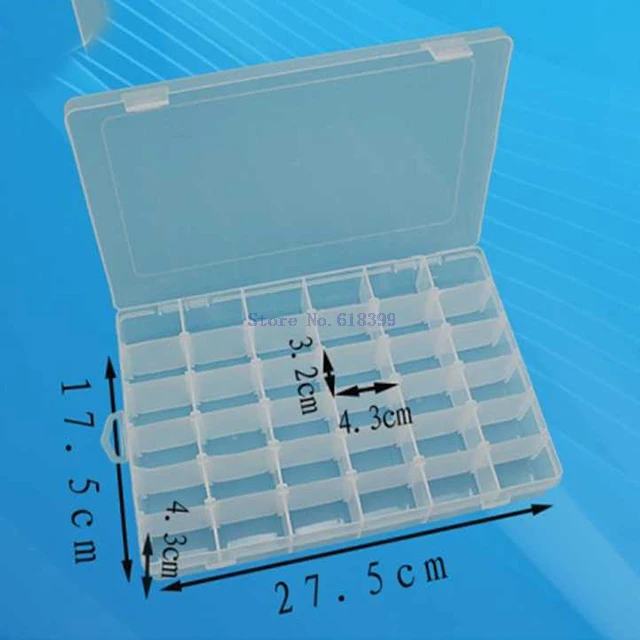 

A2-- 37 sensor box / 36 Grid Plastic Adjustable Jewelry Organizer Box Storage Container Case Size: 27.5*17.5*4.3cm