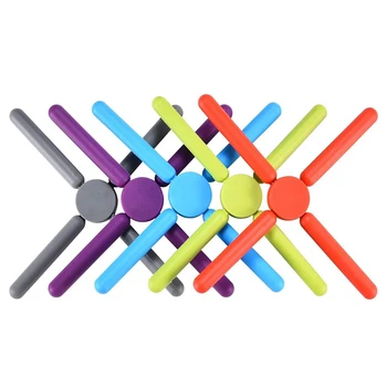 

Silicone Trivets, 5 Pack Silicone Pot Holder for Kitchen, This Eco Silicone Expandable Trivet Set Save Much Space